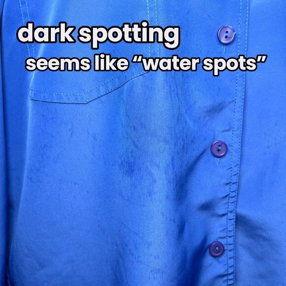 Vintage Laura and Jayne Royal Blue Button Up Blouse Size 10 - Picture 10 of 10